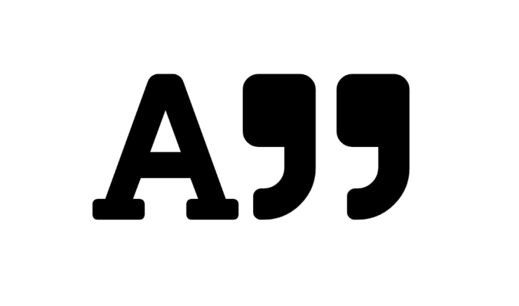 A og et citationstegn