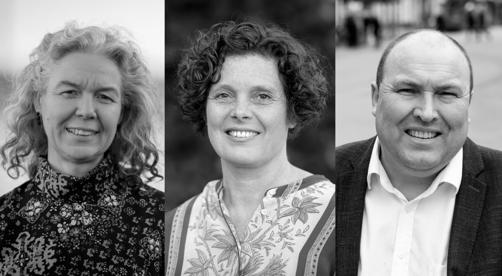 Portrætter af Annette Brounbjerg Bennedsgaard, Hanne Dahl og Thomas Reinholdt Rasmussen